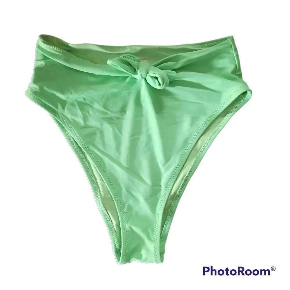 AERIE FRONT TIE CUT OUT High Waisted BIKINI BOTTOMS